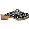 ESTRO Zoccoli Legno Donna Estivi - Zoccoli Donna Legno Sabot Donna Pelle Zoccoli Donna Estive di Legno CDL01 (CDL06 Bianco/Nero, 38)