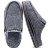 ONCAI Pantofole da Uomo in Comfort Feltro Ciabatte da Casa in Morbido Lana Sherpa Fodera con Memory Foam Supporto Arco Suola in Gomma Peluche Grigio Taglia 46