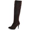 tinetill Stivali Alti Al Ginocchio Donna Stivali Classici a Spillo Tacco Lungo Tacco Alto Stivali in Pelle PU Stivali Invernali a Punta in Pelle Scamosciata Stivali Sopra Il Ginocchio Boots con Zip
