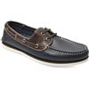 Seajure Scarpe da barca da uomo Gonone blu navy e pelle marrone
