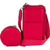 styleBREAKER Set di borse da donna 2 pezzi con tasca per cellulare e protezione RFID, borsa a tracolla, borsa per cellulare 02012385, colore:Rosso