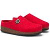 LE TIROLESI - Pantofola Cortina in lana REWOOLY® con sottopiede morbido e suola in gomma - Made in Italy Taglia 40, Colore Rosso