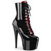 FhiHUEpr Stivaletti da Donna con Plateau a Punta Tonda - Tacchi Ultra Alti da 17 cm - Scarpe da Pole Dance e Discoteca, Stivali da palcoscenico Pronti per sfilate di Moda