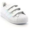 adidas Originals Adidas Unisex Bambino Superstar CF, Footwear White/Footwear White/Footwear White, 33 EU (1 UK)