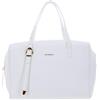 Coccinelle Gleen Handbag Grained Leather Brillant White