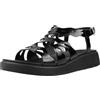 Stonefly 220958 Onda Patent Black Sandali per Donna in pelle verniciata nera zeppa bassa (Taglia 39)