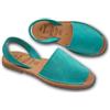 Fly Nature Minorchine Estive Imbottite Donna, Sandali in Pelle Estivi, Menorquinas Ciabatte Ragazza Aperte in Cuoio (Smeraldo, Sistema Taglie Calzature EU, Adulto, Donna, Numero, Media, 36)