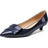 Zamikoo Scarpe con Tacco Donna, Scarpe da Donna con Tacco Basso 3.5CM, Classiche Tacchi a Punta Chiusa Decoltè Pumps Brillare Navy EU41