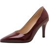 Asterisco Décolleté a Spillo da Donna Tacco Alto Scarpe Appuntito Senza Chiusura Semplici Scarpe da Festa, F70496Mg Vino Rosso Numero 48 EU/50Cn