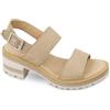 Valleverde Sandali Donna 49300 in Camoscio Cuoio o Sabbia Modello Casual. Una Calzatura Comoda Adatta per Tutte Le Occasioni. Primavera-Estate 2023 (Sabbia, numeric_41)