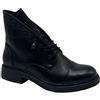 STILL Stivali Stivaletti Tronchetti Anfibi Biker Motociclista Donna Nero Inverno Bassi Tacco Basso Lacci Cerniera New Nuovo Comodo G621 37 Nero