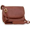 VISCONTI - Borsa a Tracolla Pelle da Lavoro - Messenger Bag Media da Donna - Borsa da Giorno Formato A5 con Multi Scomparto - 2195 Atlantic Marrone