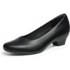 DREAM PAIRS Scarpe da Donna con Tacco Basso, Chiuse e Comode Slip-On, Scarpe Donna Eleganti per Ufficio, Lavoro, Sposa, Casual,Size 40,Nero,SDPU26009W