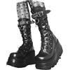 tinetill Stivali Stivali Alti Zeppa Plateau Donna Stivali Stringati Punk Gotico Stivali Invernali Tacco Grosso Vintage Autunno Inverno Tempo Libero Stivali Gambo Lungo