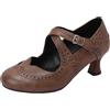 Cocey Donna Classica Crociata Louis Stiletto - Mary Jane Scarpe Punta tonda, antiscivolo Gumm Sole Pumps