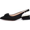 Rio Fiore Scarpe con Tacco, Décolleté Donna, 4 cm Tacco Largo, Slingback, Nero/Bianco/Blu/Bordeaux/Nero/Gialla/Tortora/Beige, Similpelle, Ecopelle Scamosciata, Cinturino sul Retro, ML682-0716