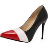 Mo Joc Scarpe da sera da donna con punta a punta e tacchi a spillo, Colore: rosso, 48 EU