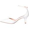 Ciabalù Decollete Donna Tacco Basso 4cm in Pelle Sintetica Scarpe Eleganti con Cinturino alla Caviglia a Punta Chiusa