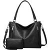 Long Keeper Grande Borsa Donna Tote Bag - Borsa Tracolla Donna Pelle Impermeabile Borse Shopper Lavoro PC Borse a Spalla e Tracolla Portafoglio 2 Pezzi