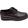 Malu Shoes Scarpe Stringate Uomo Classico Sportivo in Vera Pelle Liscia semilucida Bordeaux Derby con Suola Alta zigrinata Bicolore