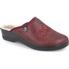 Fly Flot | Classic Woman, Pantofole Donna con Ricamo, Ciabatte con Tomaia Foderata in Vera Lana, Sottopiede in Vera Lana, Prugna, 41