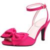 Asterisco Sandali da Donna Tacco Alto a Cono con Cinturino Alla Caviglia 240315 Vestito Sandalis Rose-Rosso Numero 35 EU