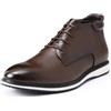 Allthemen Scarpe con Lacci Alte Uomo Eleganti Derby Oxford da Completo Sneakers Sportive da Classiche Moderne caffè 42