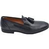 Malu Shoes Scarpe Uomo Mocassino Blu in Vera Pelle abrasivata con Nappine Fondo Cuoio Antiscivolo Made in Italy Calzata facilitata (41 EU)