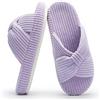 Chantomoo Pantofole per Donna Memory Foam Casa Camera da Letto Velluto a Coste Fiocco Ciabatte Trasversali Scarpe Comode Pantofole Regalo alla Moda