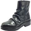 CAFèNOIR FFE141 Nero Scarponcini per Donna in Pelle arricciata con Lampo