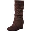 TYUIOP Stivali da Caccia Stivaletto Donna Moto Scarponcini Trekking Donna Stivali Donna Bassi Anfibi Donna Stivaletto Donna Basso Cowboy Boots Outdoor Pelliccia Caldo Foderato