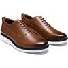 Allthemen Scarpe Stringate Uomo Casual Comode Basse Mocassini in Pelle Eleganti Classiche Derby Oxford da Lavoro Marrone 43