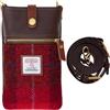TAILORMAP Harris Tweed - Borsa a tracolla per telefono cellulare, da donna, piccola, con tessuto in microfibra e lana