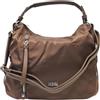 COVERI COLLECTION Borsa a Spalla Donna, Nylon Impermeabile, Dimensioni 37x12x32 cm, con Tracolla Regolabile Rimovibile e Tasche Organizzative, Art. CC5056-1 (MARRONE)