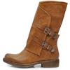 IF Fashion Scarpe da Donna Stivali Stivaletti Biker Fibbie Anfibi Polpaccio Largo 620 Camel N.41