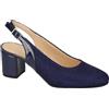 Valleverde 28200A Slingback da Donna con Tacco a Blocco 6 cm, Glitter e Cinturino con Fibbia, Blu Navy e Nero (Topazio, Sistema Taglie Calzature EU, Adulto, Donna, Numero, Media, 38)