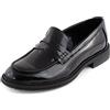 Toocool Mocassini Uomo Oxford Polacchine Scarpe Uomo Eleganti College IE2208 [41,Nero Lucido]