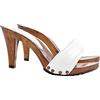Kiara Shoes - Zoccolo da Donna Tacco 9 - K6101 Bianco