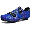 Hixingo Scarpe Uomo Donna Scarpe Strada Mountain Bike Compatibili Pedali SPD SPD-SL, Unisex Scarpes Ciclismo MTB Traspirante All'aperto per Bici 37-47EU (Blu,44)