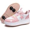 Mateju Scarpe con Rotelle da Bambino Bambina Sportive Moda Multiuso Scarpe da Skateboard con 4 Ruote Skateboard Sneakers Scarpe da Ginnastica da Pattini Unisex Bambini Adulti