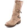 Toocool - Stivali donna biker boots fibbie anfibi motociclista scarpe casual G620 (BEIGE, 39)