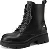 QUEEN HELENA Anfibi Stivaletti Casual Lacci con Strass Scarponcini Donna X31-68 (Nero, Sistema Taglie Calzature EU, Adulto, Donna, Numero, Media, 39)