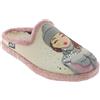 AXA SHOES Pantofola invernale donna con plantare estraibile in morbido tessuto peluche stampa luminosa