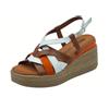IGI&Co 7689511 Vitello Oceano Bianco Sandali per Donna in Pelle con Zeppa Alta