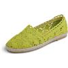 Feversole Round Toe Lace Ballet Crochet Flats,Scarpe comode e Traspiranti da Donna all'Uncinetto Verde Maglia all'Uncinetto Juta 41 EU