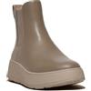 Fitflop Stivali Chelsea Flatform in pelle F-mode da donna, Grigio Minky, 36 EU
