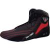 FOX-FIGHT B7 - Scarponi da boxe, per atletica, fitness, palestra, bodybuilding, alta qualità, colore: nero e rosso