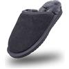 BOnova Trondheim - Pantofole da uomo in pelle di agnello, in 4 colori e nelle taglie 41-46, piedi caldi in inverno
