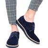 Evoga Scarpe Polacchine Uomo Invernali Class Scamosciate Artigianali Casual camoscio (41, #B1 Blu)