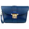 Cheval Firenze Borsa a Tracolla Lea, Vera Pelle Made (Blu)